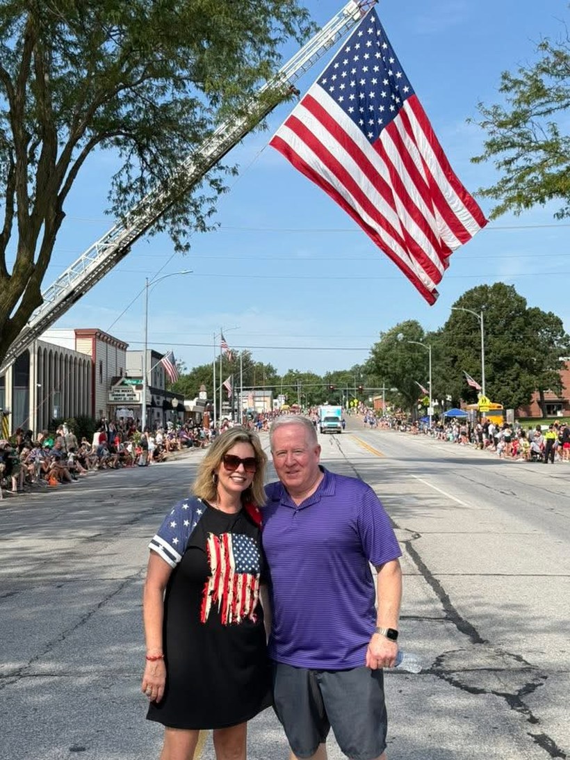 Rusty Hike and his wife at a Bellevue parade